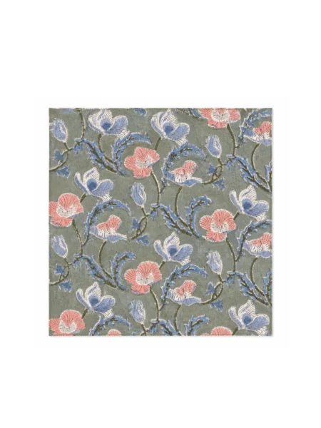 Turquise Lotus Bandana Square 50 x 50 cm