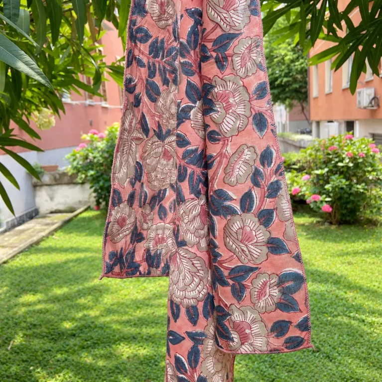Rose Pink Floral Bandana Square 50 x 50 cm
